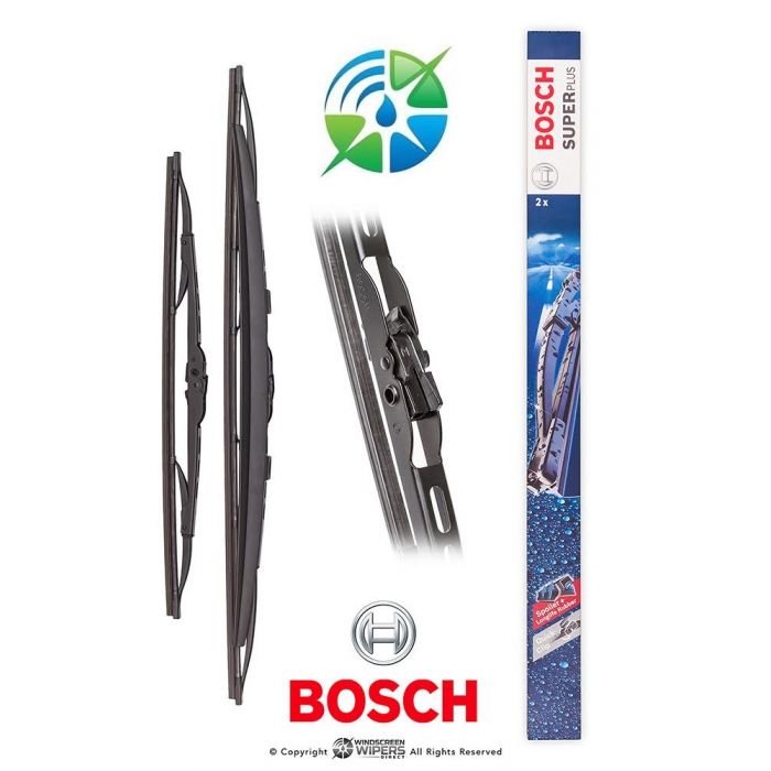 Bosch Super Plus Front Wiper Blades 18" Inch SP18 and 15" Inch SP15 Pair Windscr 